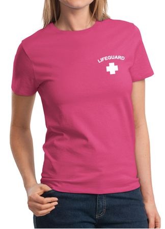 Lifeguard Ladies T-Shirt Pocket Print
