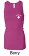 Lifeguard Ladies Tank Top Longer Length Racerback Tank Pocket Print