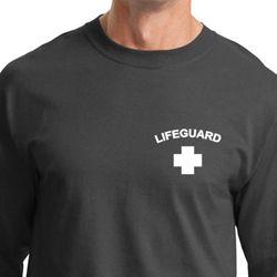 Lifeguard Long Sleeve Shirt Pocket Print Lifeguard Long Sleeve Shirt Pocket Print