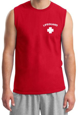 Lifeguard Muscle Shirt Pocket Print