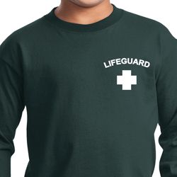 Lifeguard Pocket Print Kids Long Sleeve Shirt Lifeguard Pocket Print Kids Long Sleeve Shirt