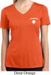 Lifeguard Pocket Print Ladies Moisture Wicking V-neck Shirt