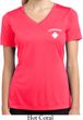 Lifeguard Pocket Print Ladies Moisture Wicking V-neck Shirt