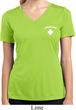 Lifeguard Pocket Print Ladies Moisture Wicking V-neck Shirt