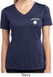 Lifeguard Pocket Print Ladies Moisture Wicking V-neck Shirt