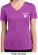 Lifeguard Pocket Print Ladies Moisture Wicking V-neck Shirt