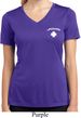 Lifeguard Pocket Print Ladies Moisture Wicking V-neck Shirt