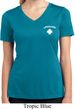Lifeguard Pocket Print Ladies Moisture Wicking V-neck Shirt