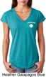 Lifeguard Pocket Print Ladies Tri Blend V-Neck Shirt