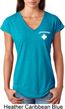 Lifeguard Pocket Print Ladies Tri Blend V-Neck Shirt