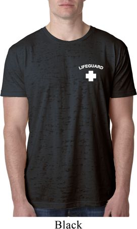 Lifeguard Pocket Print Mens Burnout Shirt