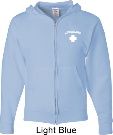 Lifeguard Pocket Print Mens Full Zip Hoodie