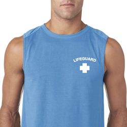 Lifeguard Pocket Print Mens Sleeveless Shirt Lifeguard Pocket Print Mens Sleeveless Shirt