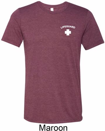 Lifeguard Pocket Print Mens Tri Blend Crewneck Shirt