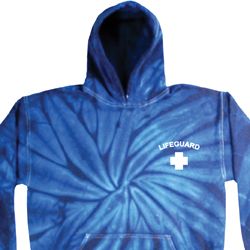 Lifeguard Pocket Print Tie Dye Hoodie Lifeguard Pocket Print Tie Dye Hoodie