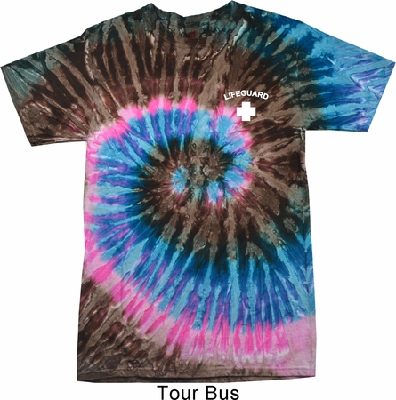 Lifeguard Pocket Print Tie Dye Shirt