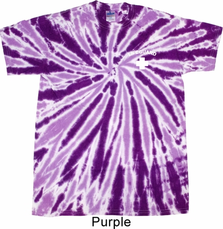Lifeguard Pocket Print Twist Tie Dye Shirt