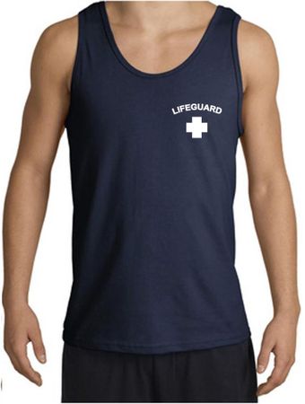 Lifeguard Tank Top Pocket Print