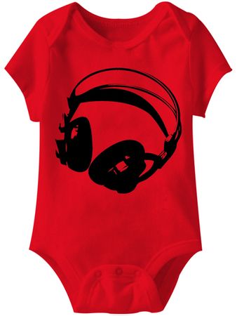 Listen Up Funny Baby Romper Red Infant Babies Creeper