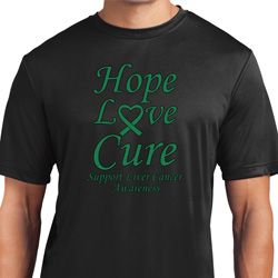 Liver Cancer Awareness Hope Love Cure Dry Wicking T-shirt