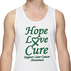 Liver Cancer Awareness Hope Love Cure Dry Wicking Tank Top