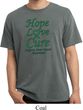 Liver Cancer Awareness Hope Love Cure Pigment Dyed Shirt