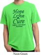 Liver Cancer Awareness Hope Love Cure Pigment Dyed Shirt