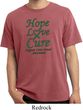 Liver Cancer Awareness Hope Love Cure Pigment Dyed Shirt