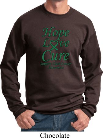 Liver Cancer Awareness Hope Love Cure Sweatshirt