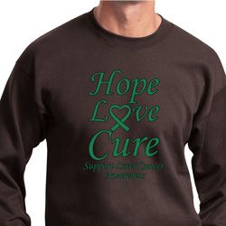 Liver Cancer Awareness Hope Love Cure Sweatshirt