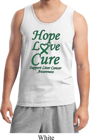 Liver Cancer Awareness Hope Love Cure Tank Top