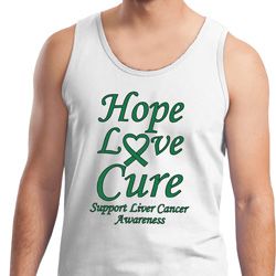 Liver Cancer Awareness Hope Love Cure Tank Top
