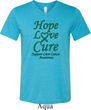 Liver Cancer Awareness Hope Love Cure Tri Blend V-neck