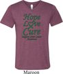 Liver Cancer Awareness Hope Love Cure Tri Blend V-neck