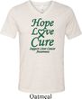 Liver Cancer Awareness Hope Love Cure Tri Blend V-neck