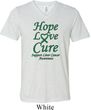 Liver Cancer Awareness Hope Love Cure Tri Blend V-neck