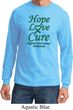 Liver Cancer Awareness Tee Hope Love Cure Long Sleeve
