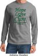 Liver Cancer Awareness Tee Hope Love Cure Long Sleeve