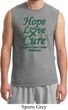 Liver Cancer Awareness Tee Hope Love Cure Muscle Shirt
