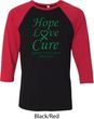 Liver Cancer Awareness Tee Hope Love Cure Raglan Shirt