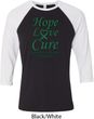 Liver Cancer Awareness Tee Hope Love Cure Raglan Shirt