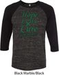 Liver Cancer Awareness Tee Hope Love Cure Raglan Shirt