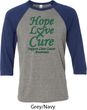 Liver Cancer Awareness Tee Hope Love Cure Raglan Shirt