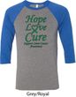 Liver Cancer Awareness Tee Hope Love Cure Raglan Shirt