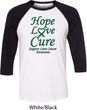Liver Cancer Awareness Tee Hope Love Cure Raglan Shirt