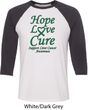 Liver Cancer Awareness Tee Hope Love Cure Raglan Shirt