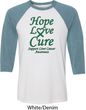 Liver Cancer Awareness Tee Hope Love Cure Raglan Shirt