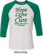 Liver Cancer Awareness Tee Hope Love Cure Raglan Shirt
