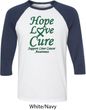 Liver Cancer Awareness Tee Hope Love Cure Raglan Shirt