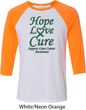 Liver Cancer Awareness Tee Hope Love Cure Raglan Shirt